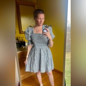 Everlily Black and White Checkered/Plaid Mini Dress BNWT Size Medium